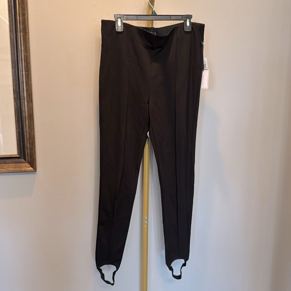 1 State black stirrup leggings NWT XL